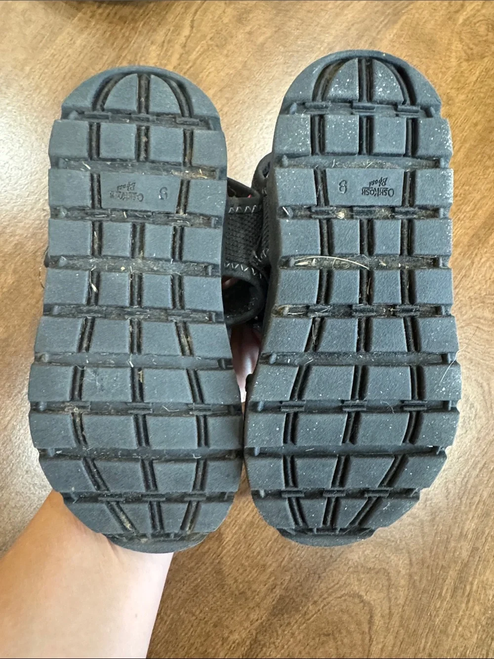 OshKosh B'gosh Toddler Dark Gray Dual-Strap Sandals